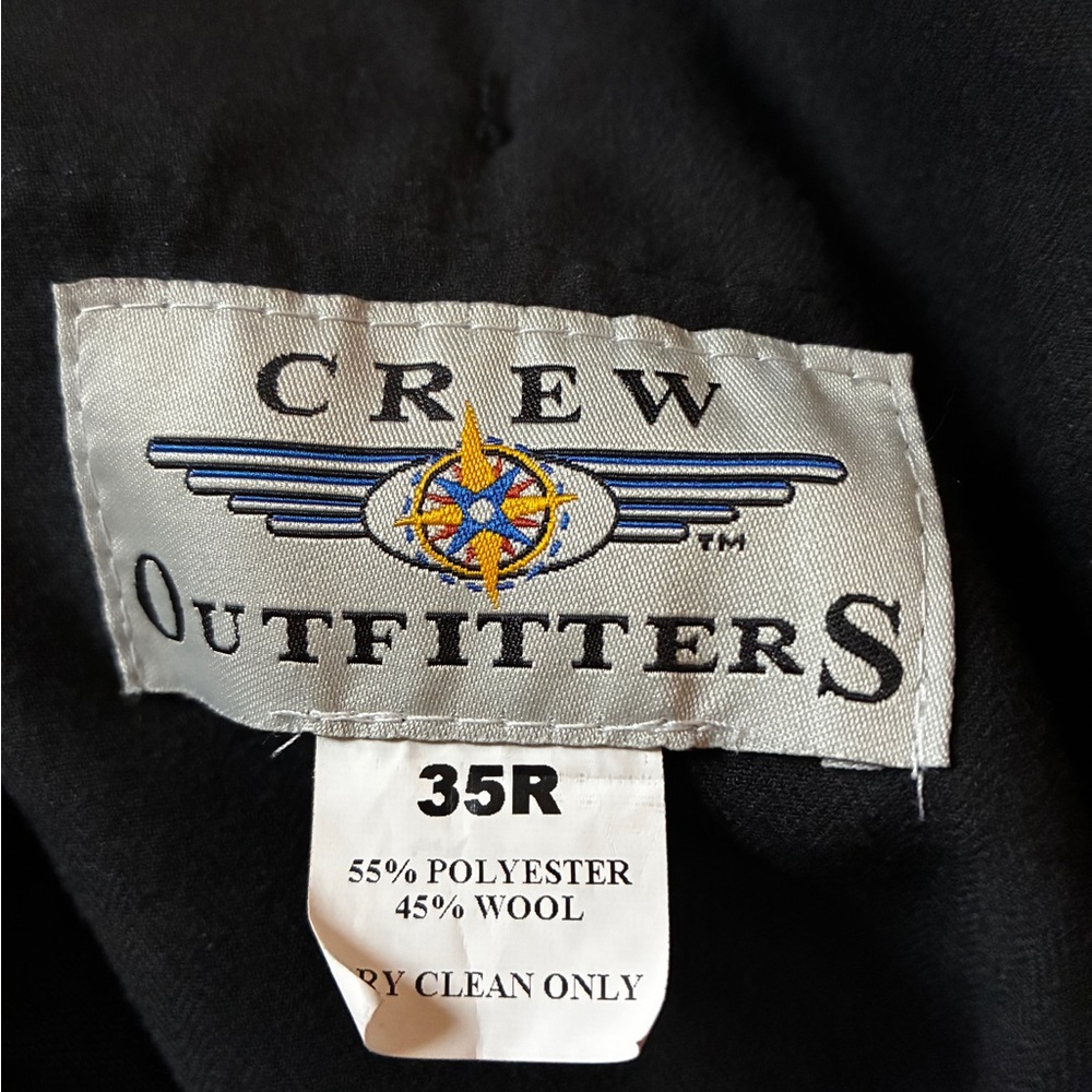 Black Men's Crew Outfitters Pilot Uniform Pants 35R